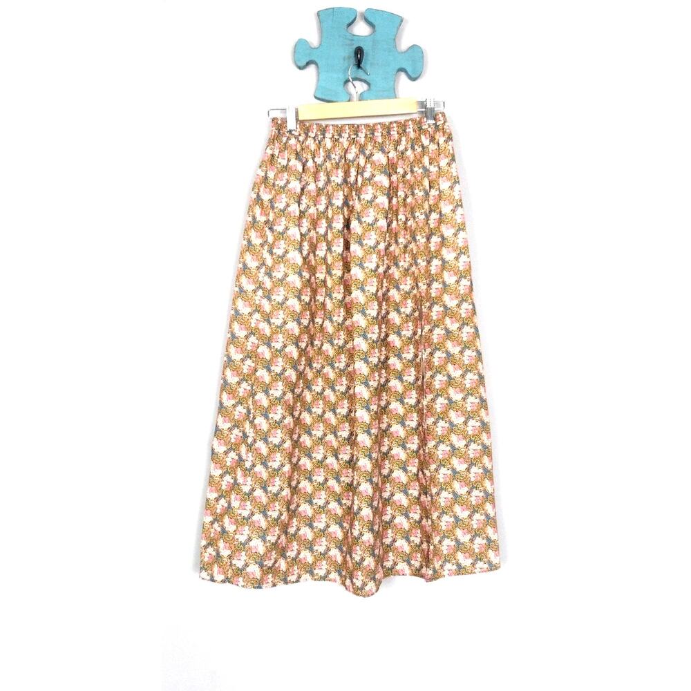 J.Crew Collection Ratti Prism Floral Cotton Maxi Skirt XS Side Slit
